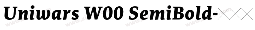 Uniwars W00 SemiBold字体转换